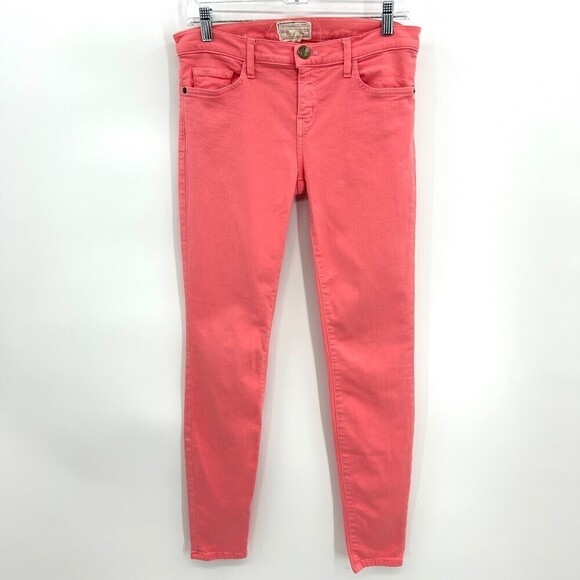CURRENT ELLIOTT Flamingo Pink The Ankle Mid Rise Skinny Jeans Size 29 - Picture 1 of 7